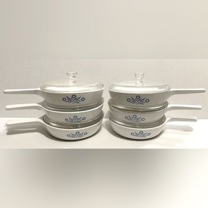 12pc lot Vintage Corningware p-83-b Great Condition! 6 dishes with 6 lids